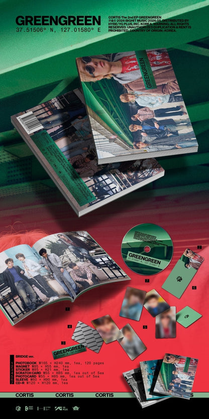 [Album]CORTIS (코르티스) The 2nd EP [GREENGREEN] [BRIDGE Ver. / STREET Ver. / STUDIO Ver. / 3 versions set RANDOM] - product_vendor,