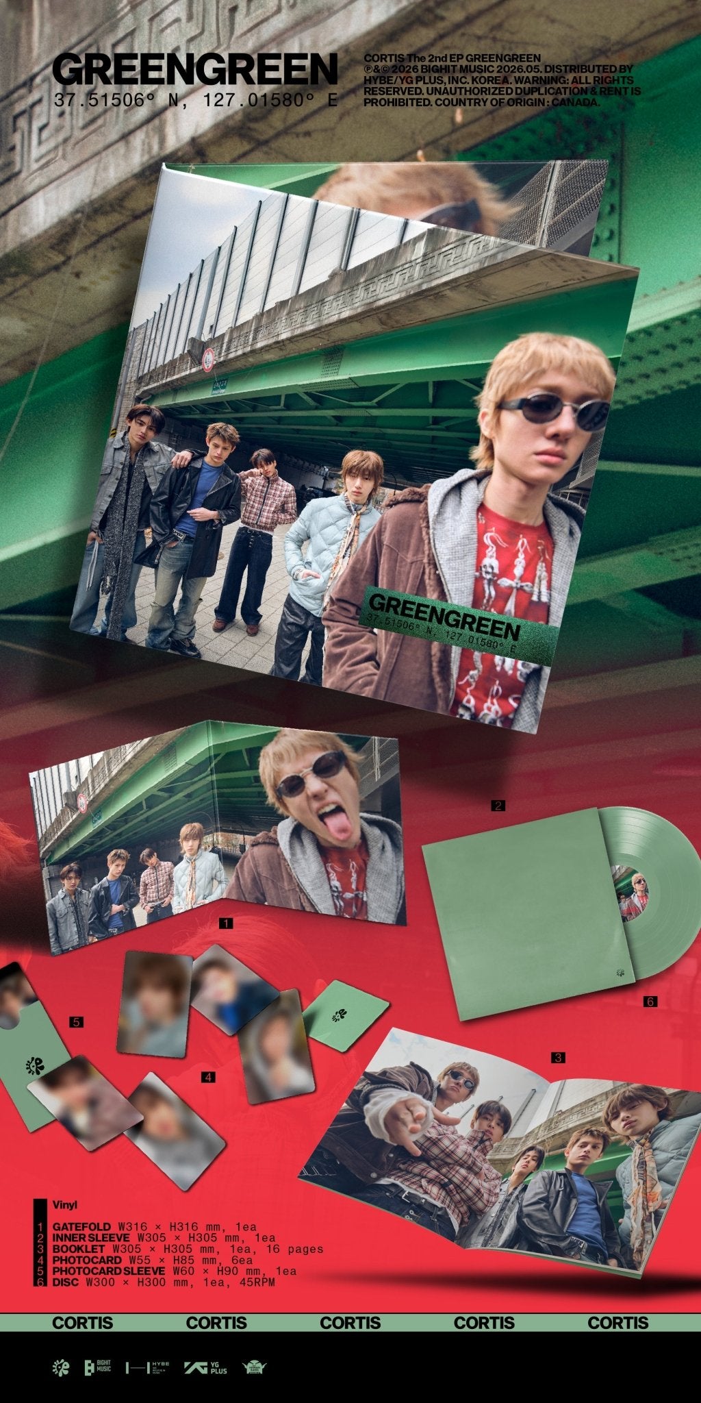 [Album]CORTIS (코르티스) The 2nd EP [GREENGREEN] (Vinyl) - product_vendor,