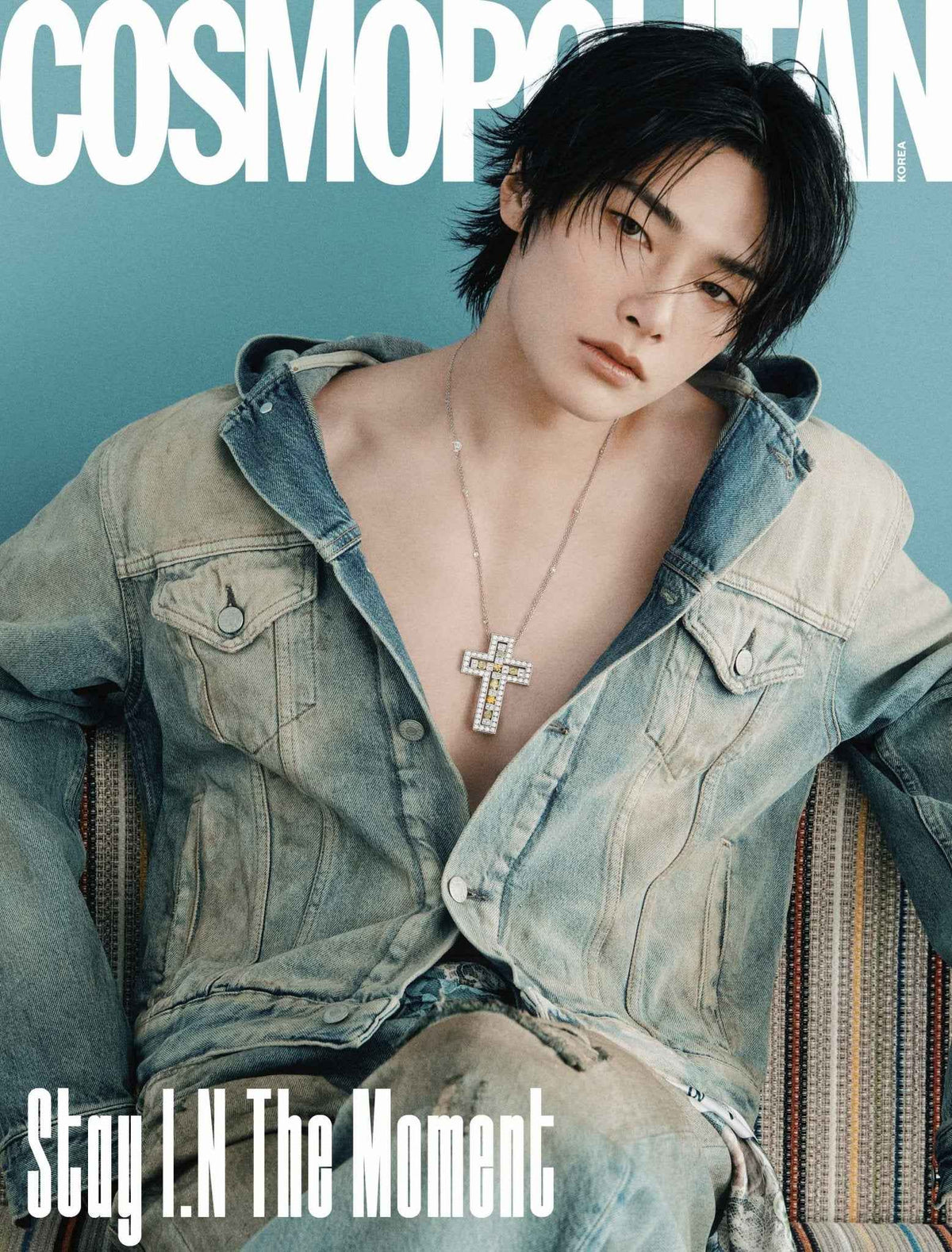 COSMOPOLITAN 2025 December Issue Cover: Stray Kids I.N (C Ver.)