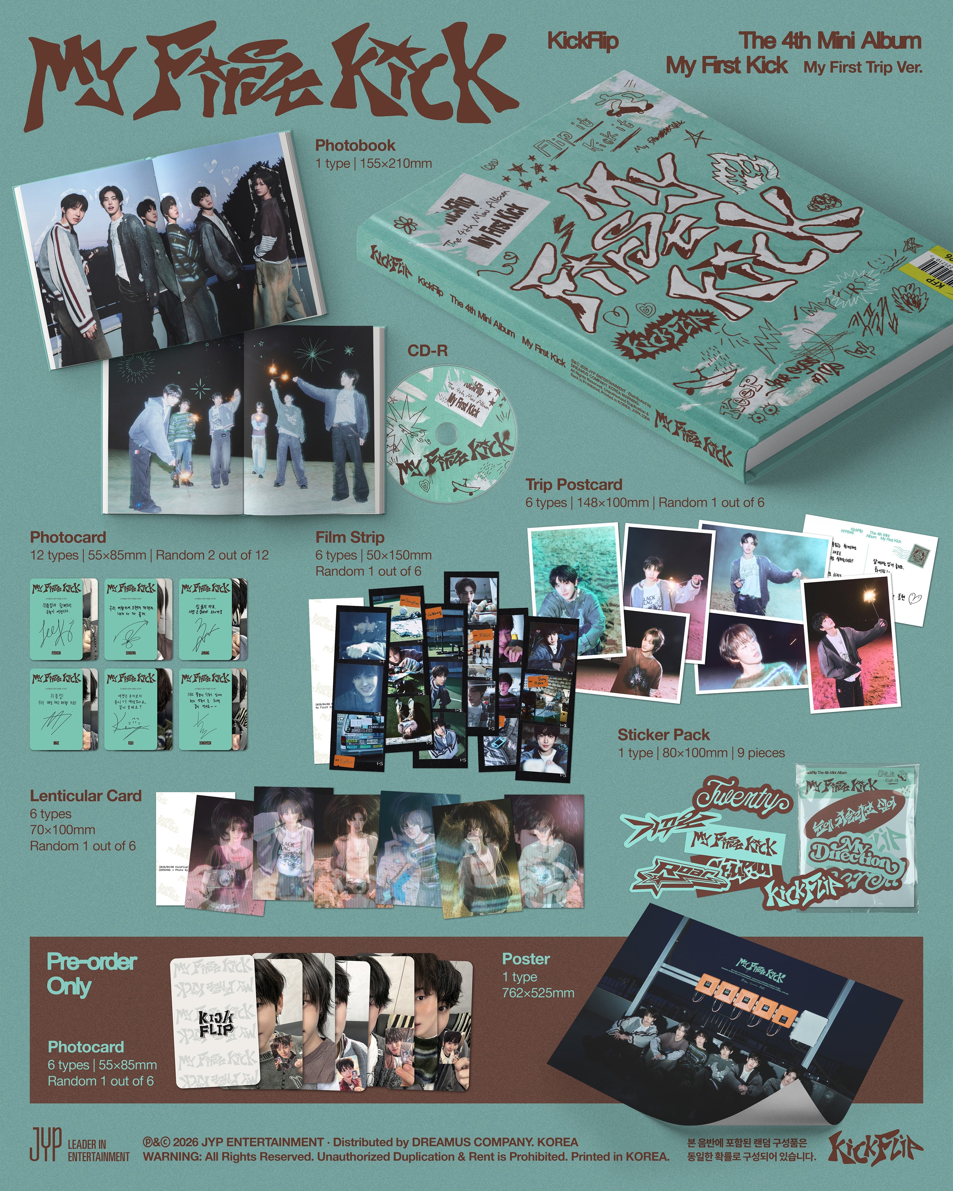 [Event Album][Donghyeon] KICKFLIP - My First Kick [My First Trip Ver.] [APPLE MUSIC] [LuckyDraw] [Facecall]-product_vendor,FULL lowest price, EU shipping, Pre order benefit