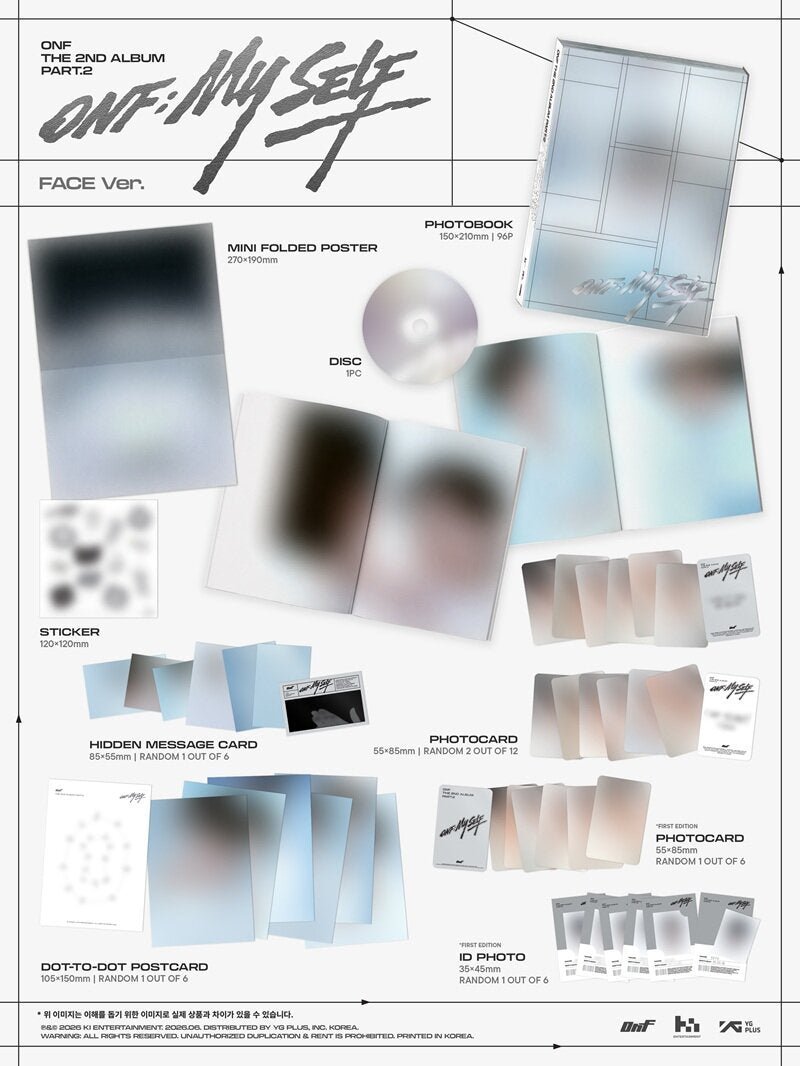 [Event Album][E-Tion] ONF - Part.2 [ONF:MY SELF] (The 2nd Album) [PHOTOBOOK Ver.] [RANDOM] [SOUNDWAVE] [Facecall]-product_vendor,