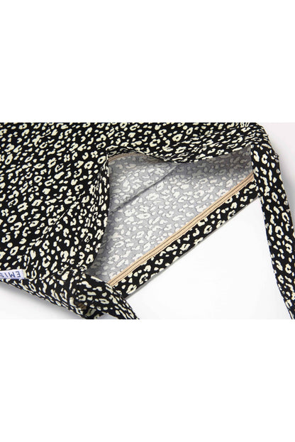 EMIS - 22y leopard corduroy eco bag-black 4