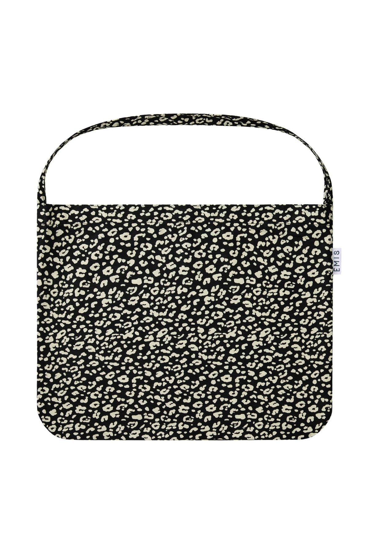 EMIS - 22y leopard corduroy eco bag-black 1