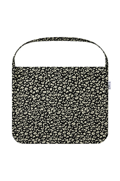 EMIS - 22y leopard corduroy eco bag-black 1
