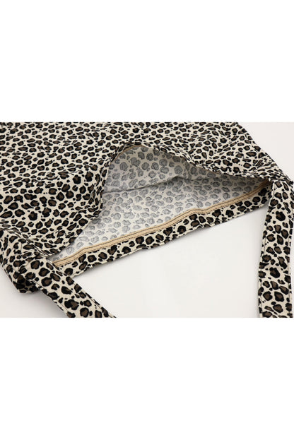 EMIS - leopard corduroy eco bag-white 3