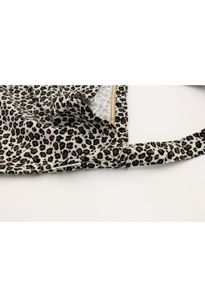 EMIS - leopard corduroy eco bag-white 4