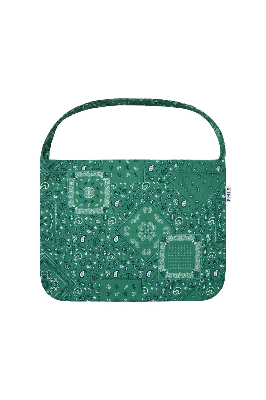 EMIS - logo paisley eco bag-green 2