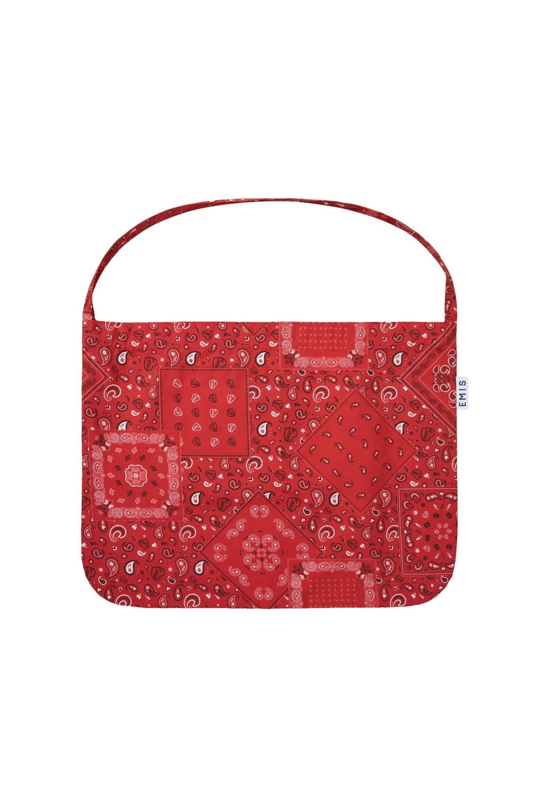 EMIS - logo paisley eco bag-red 2