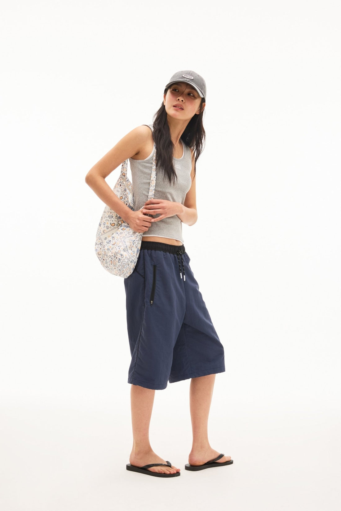 EMIS - logo paisley eco bag-white 1