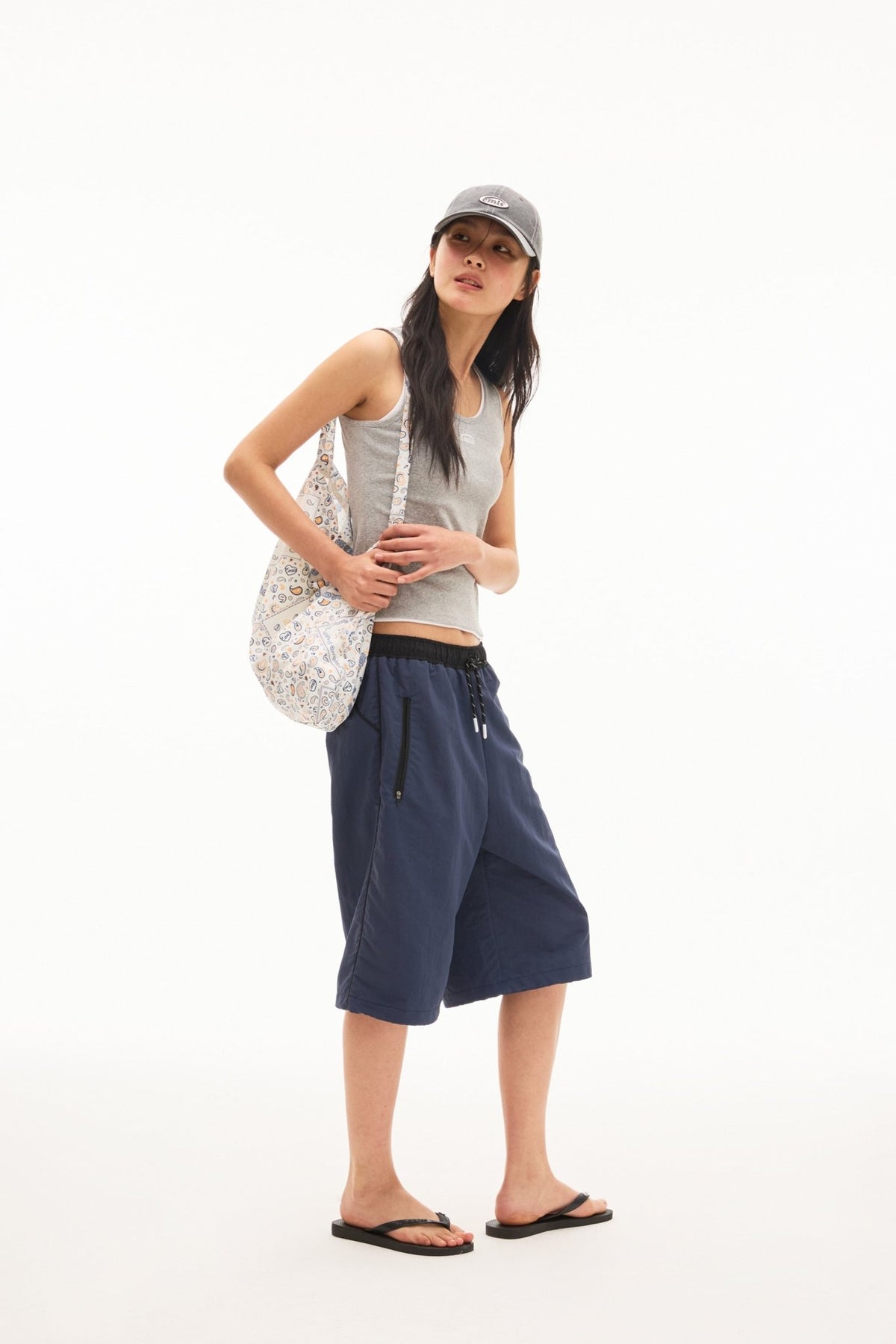 EMIS - logo paisley eco bag-white 1