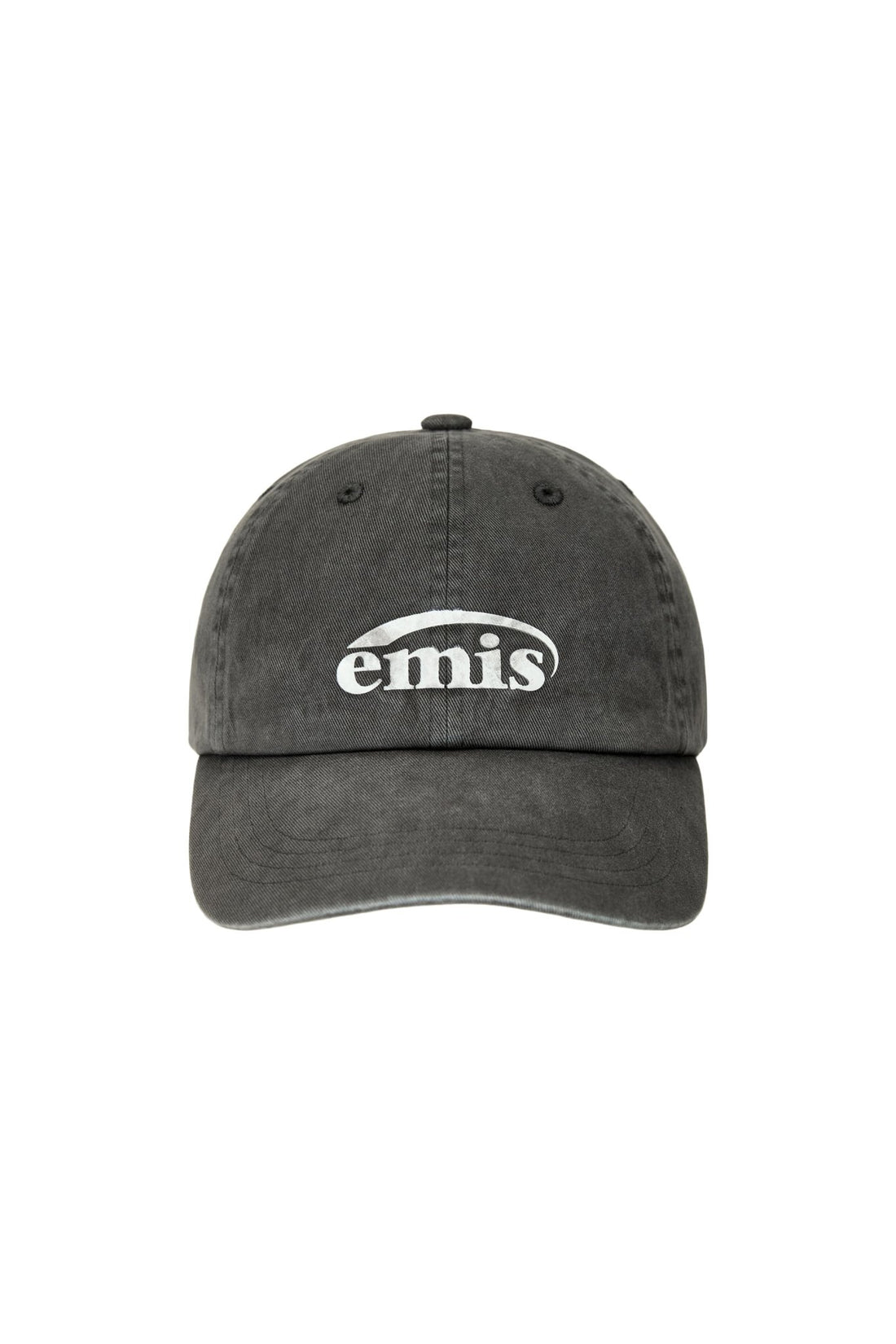 EMIS - logo print pigment dyeing ball cap-gray 2