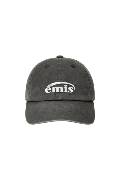 EMIS - logo print pigment dyeing ball cap-gray 2