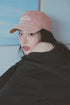 EMIS - logo print pigment dyeing ball cap-pink 1