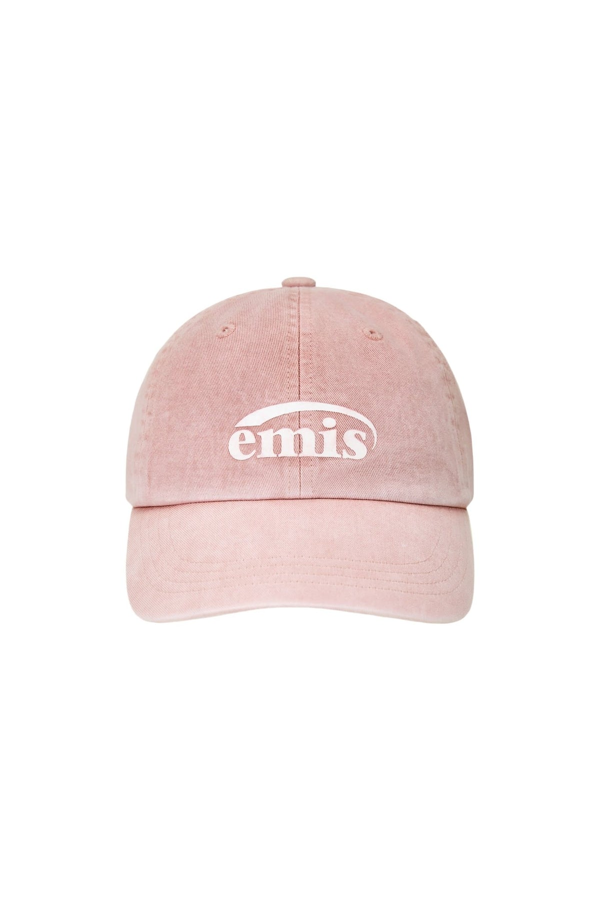 EMIS - logo print pigment dyeing ball cap-pink 2