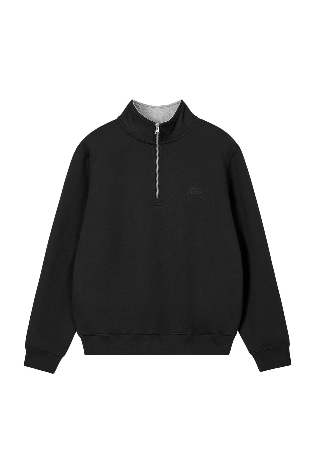 EMIS - mono logo half-zip sweatshirt-black 2