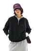 EMIS - mono logo half-zip sweatshirt-black 1