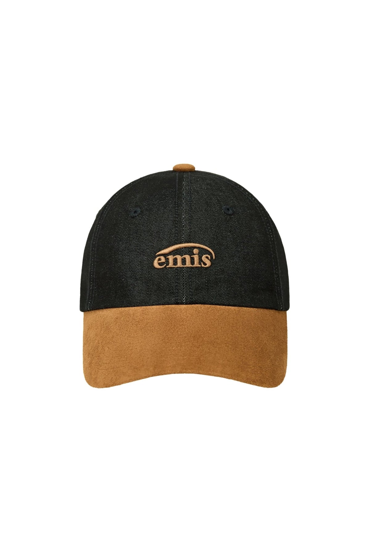 EMIS - small logo suede brim ball cap-black 1