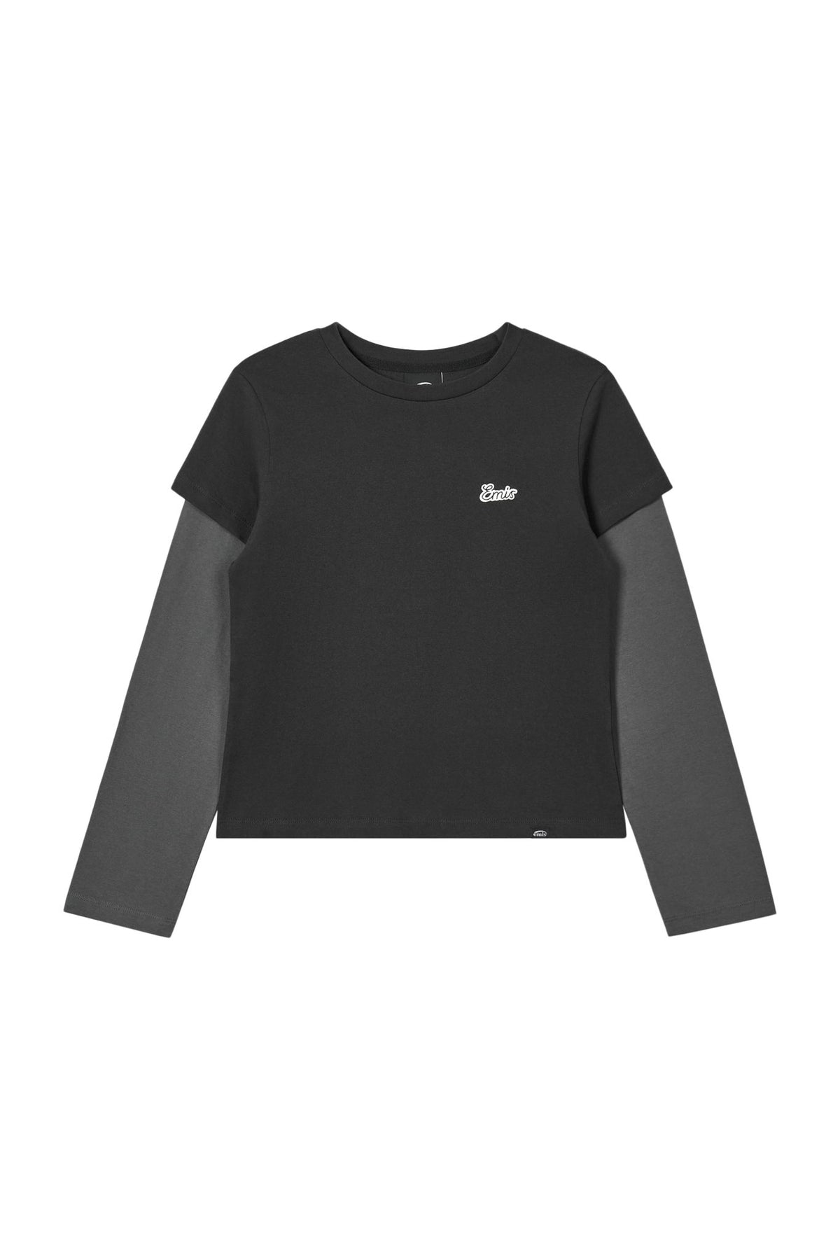EMIS - (w) layered ls t-shirt-black 2