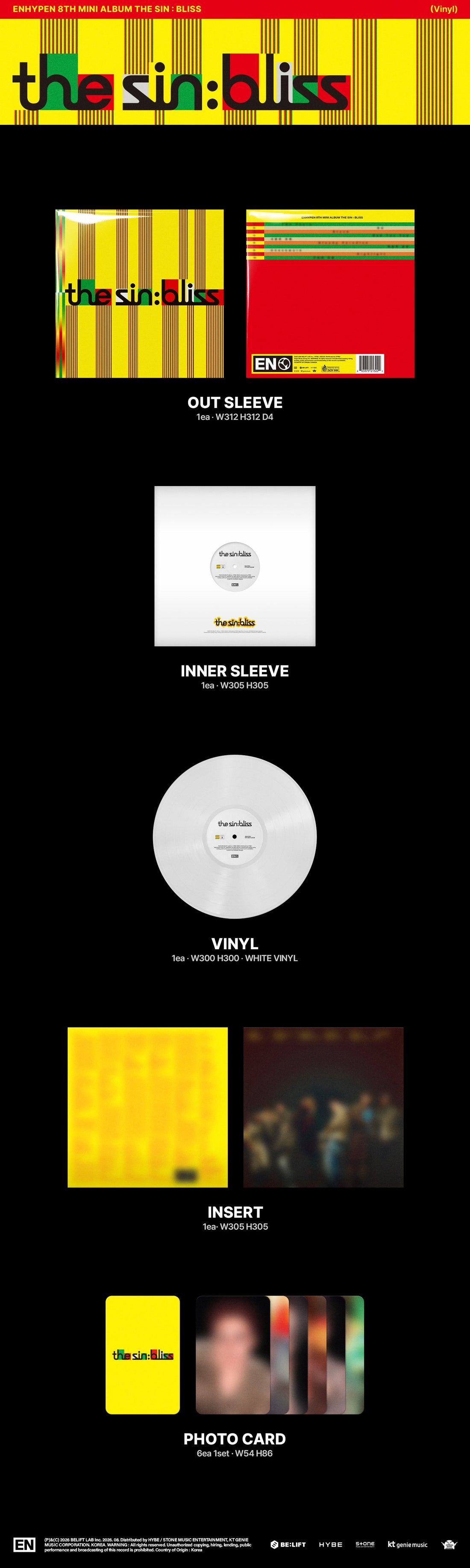 [Album]ENHYPEN - The sin:bliss [Vinyl Ver.]-product_vendor, lowest price, EU shipping, Pre order benefit