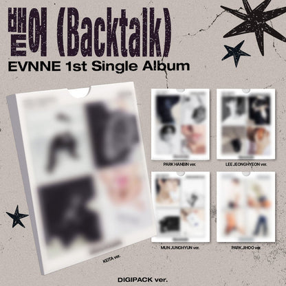 [Album]EVNNE (이븐) Backtalk (1st Single Album) [DIGIPACK Ver. / 5 versions set RANDOM] - product_vendor,