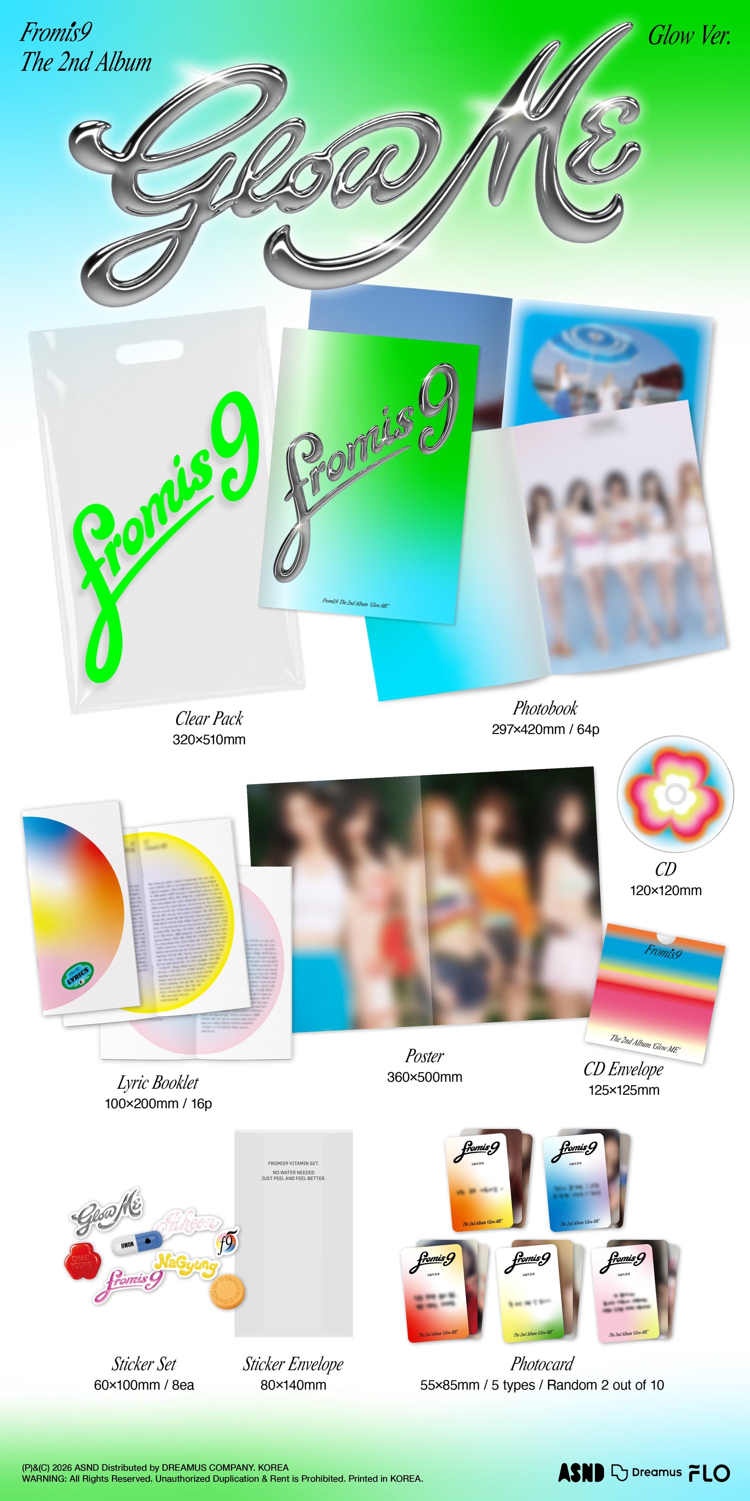 [Album]FROMIS_9 - Glow ME (The 2nd Album) [Glow Ver.]-product_vendor, lowest price, EU shipping, Pre order benefit