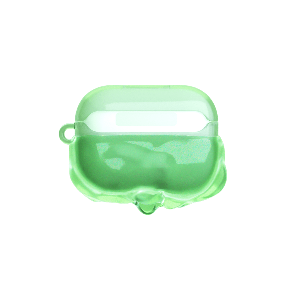 GRAGG (AIR PODS 2ND) - double layers case - clear green 8