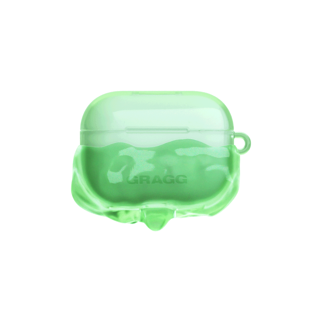 GRAGG (AIR PODS 2ND) - double layers case - clear green 2