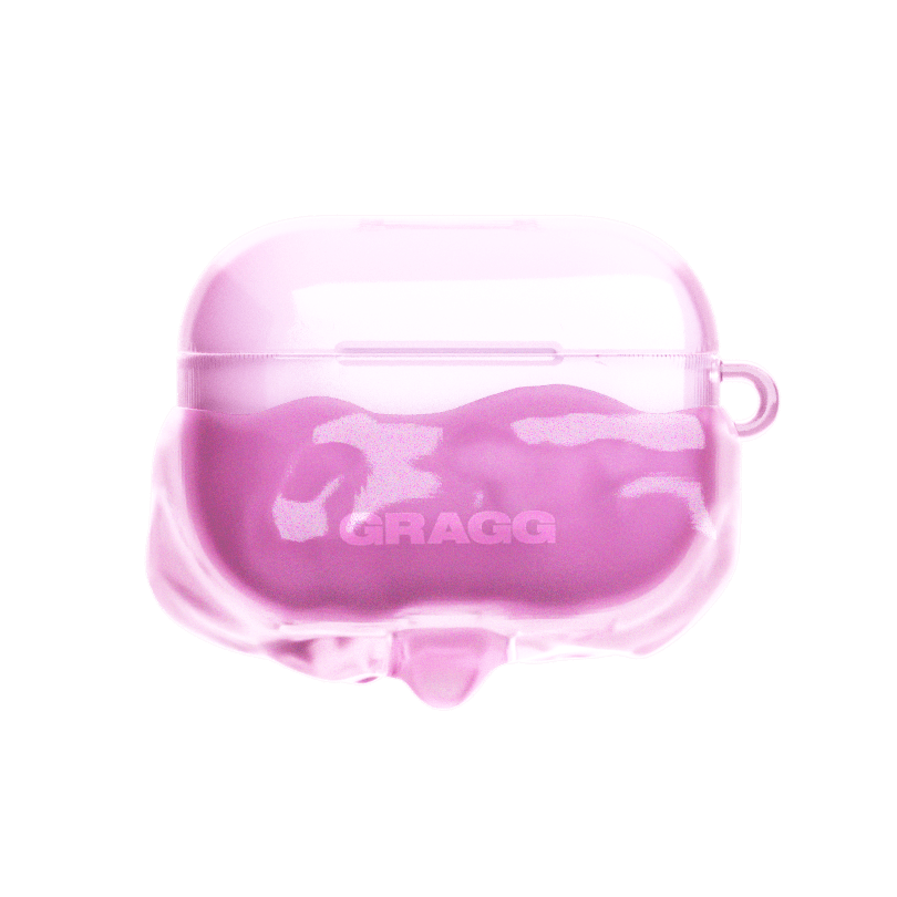 GRAGG (AIR PODS 2ND) - double layers case - clear pink 1