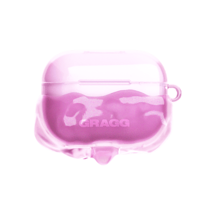 GRAGG (AIR PODS 2ND) - double layers case - clear pink 1