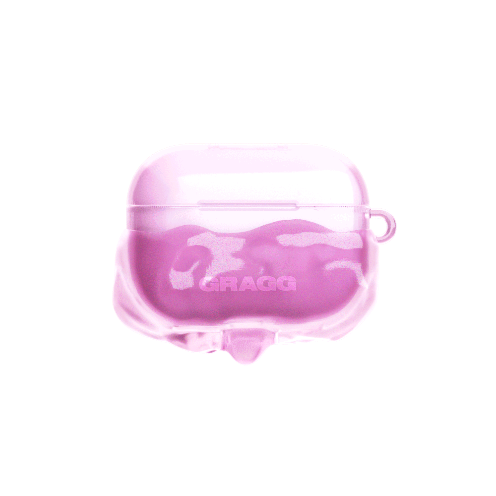 GRAGG (AIR PODS 2ND) - double layers case - clear pink 2