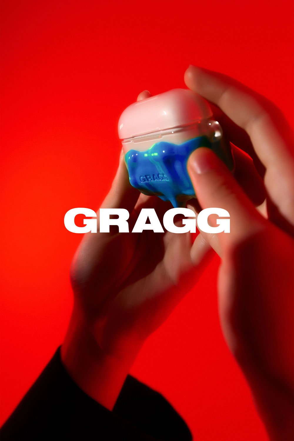 GRAGG (AIR PODS 2ND) - double layers case - light blue 18