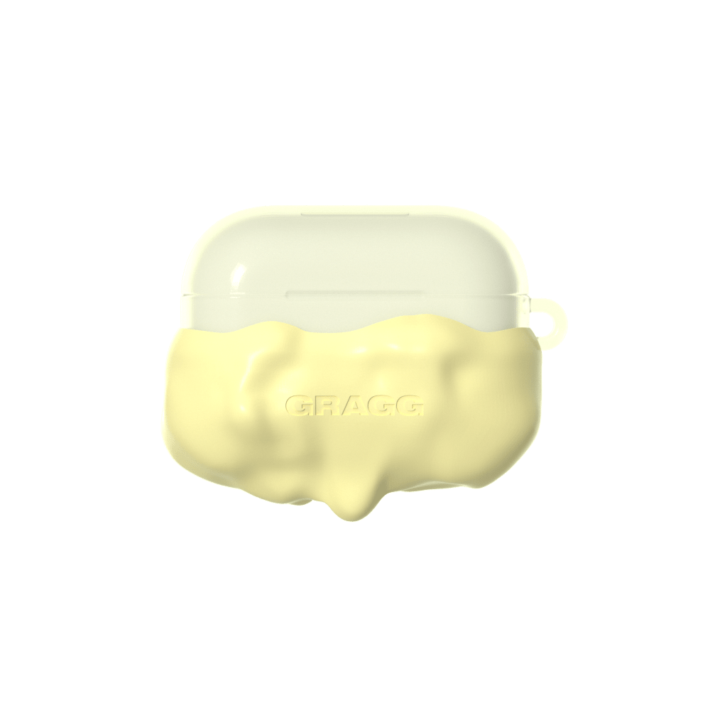 GRAGG (AIR PODS 2ND) - double layers case - light yellow 3