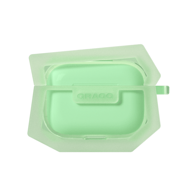 GRAGG (AIR PODS 2ND) - landing corner case - clear mint 6