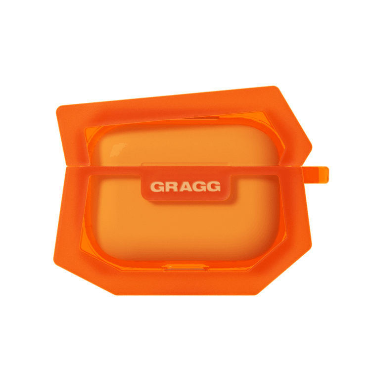 GRAGG (AIR PODS 2ND) - landing corner case - clear orange 1