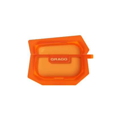 GRAGG (AIR PODS 2ND) - landing corner case - clear orange 2