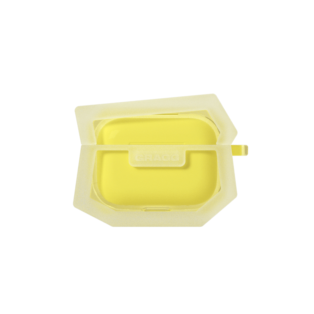 GRAGG (AIR PODS 2ND) - landing corner case - clear yellow 2