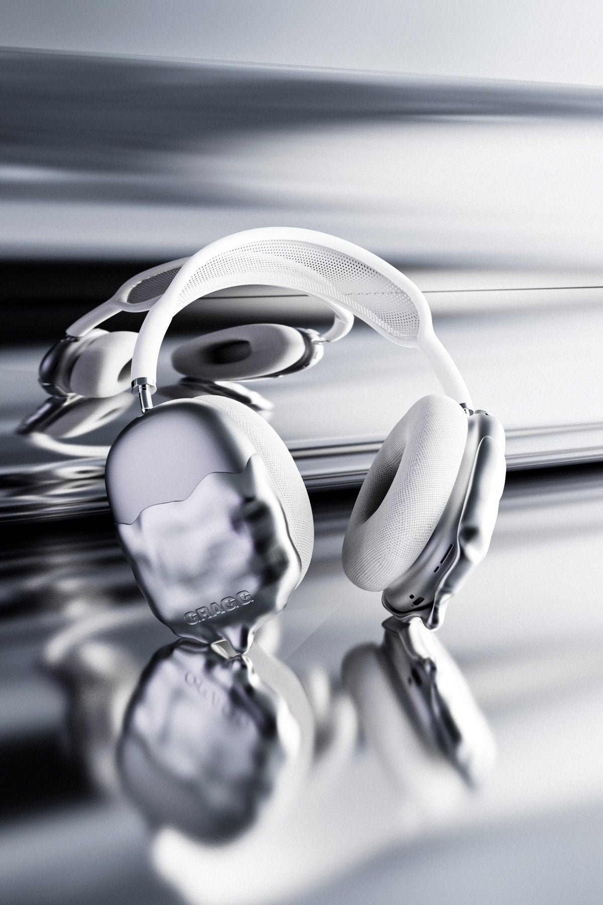 GRAGG (AIR PODS MAX) - double layers case - chrome 6