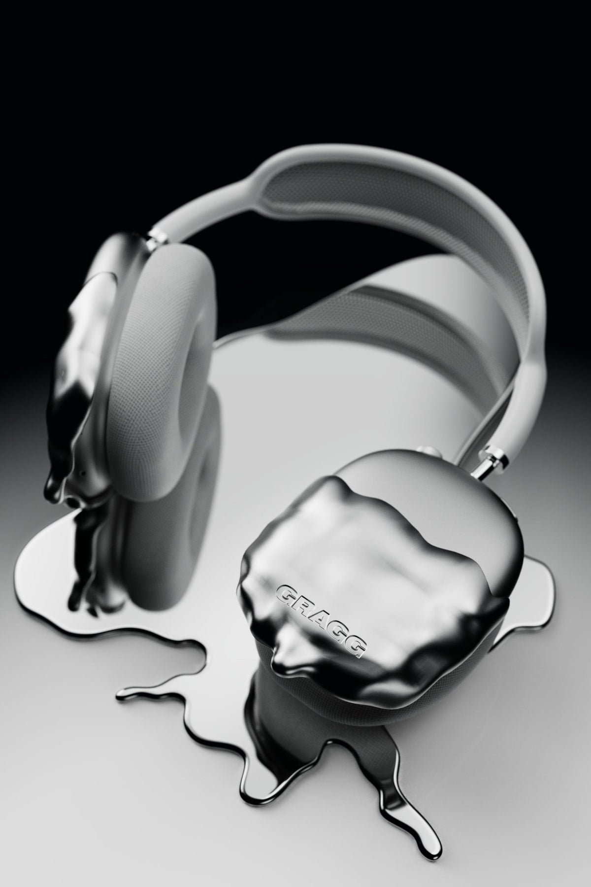GRAGG (AIR PODS MAX) - double layers case - chrome 13
