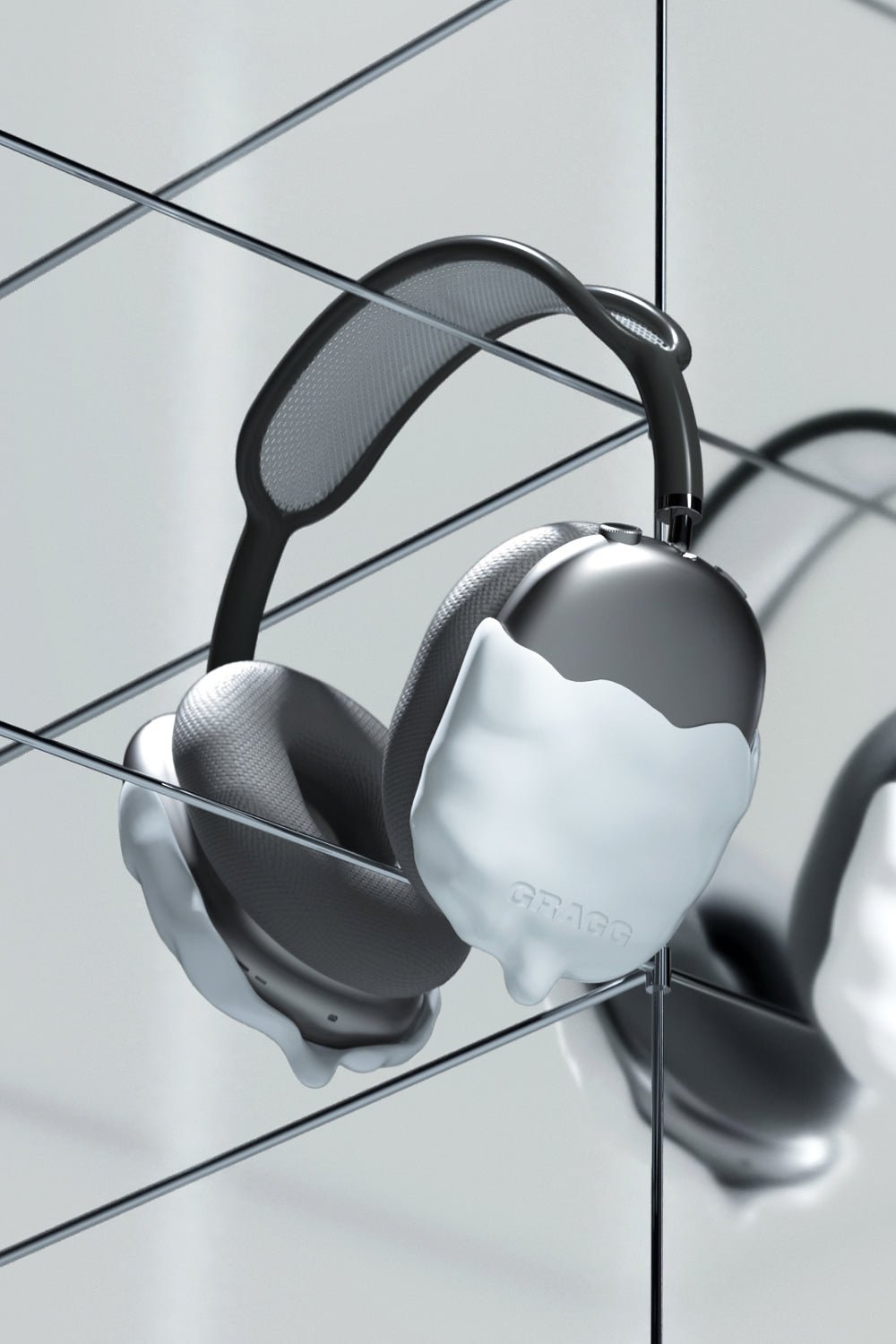 GRAGG (AIR PODS MAX) - double layers case - ivory 6