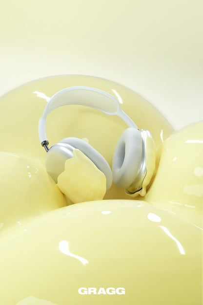 GRAGG (AIR PODS MAX) - double layers case - light yellow 7