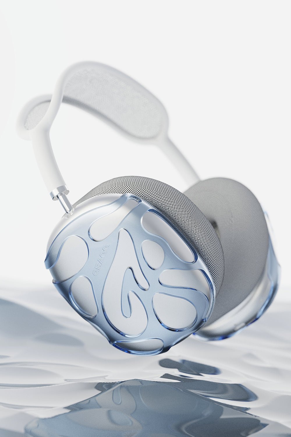GRAGG (AIR PODS MAX) - web layers case - clear blue 19