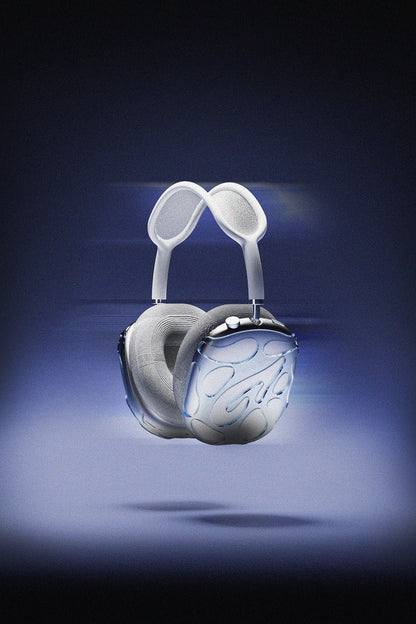 GRAGG (AIR PODS MAX) - web layers case - clear blue 6