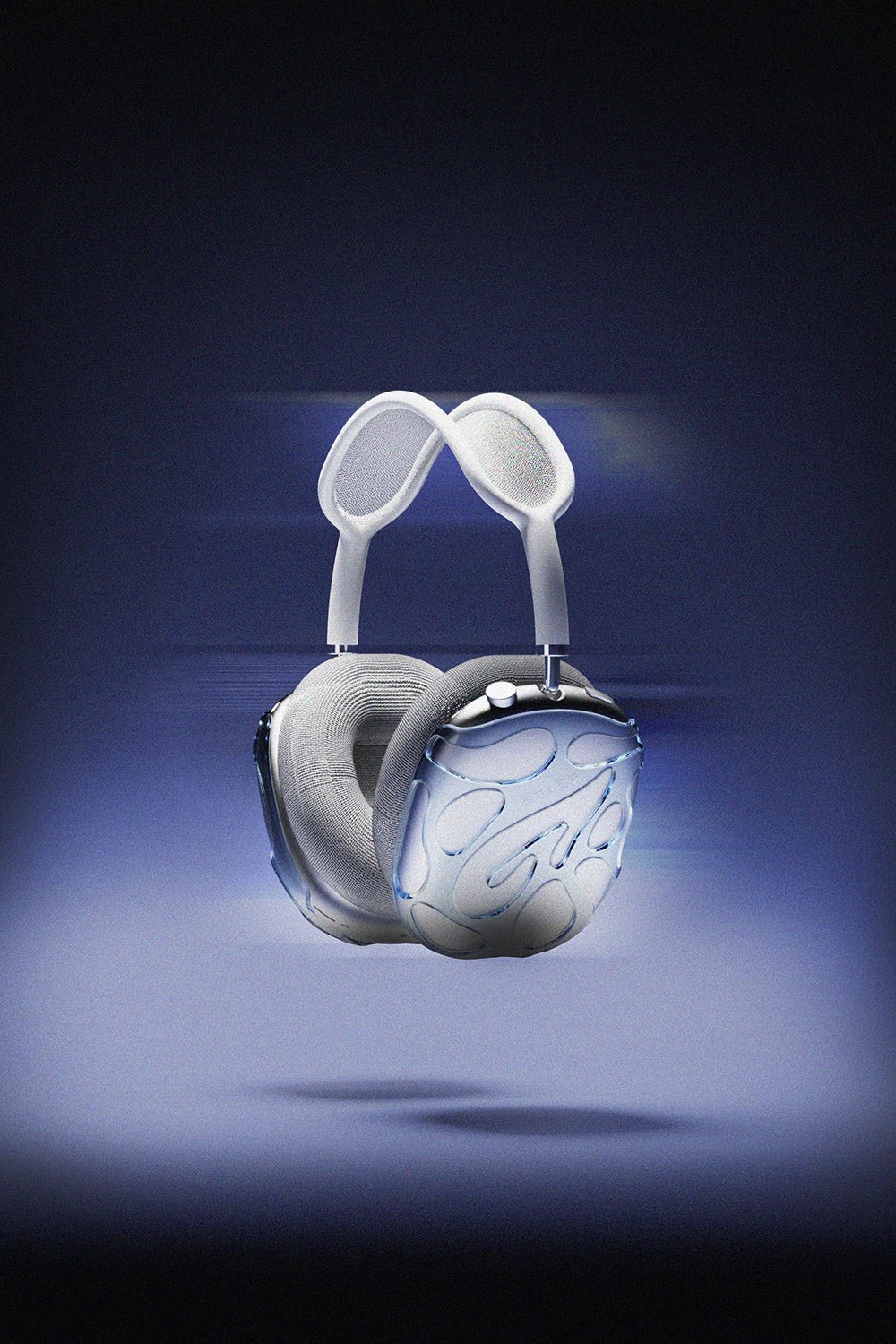 GRAGG (AIR PODS MAX) - web layers case - clear blue 16