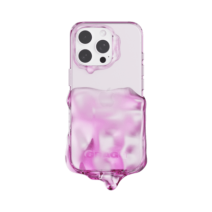 GRAGG (SHAPE CASE) - double layers case - clear pink 2