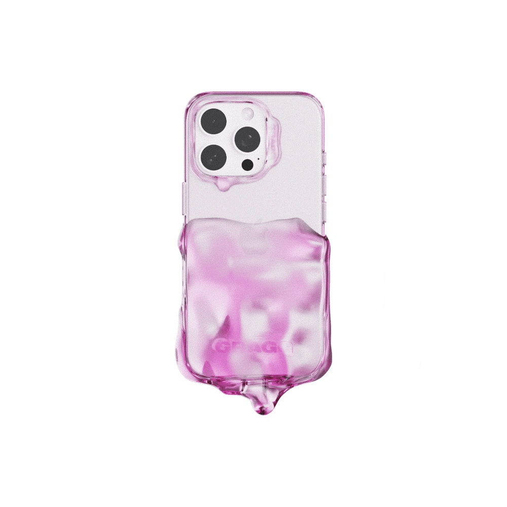 GRAGG (SHAPE CASE) - double layers case - clear pink 3