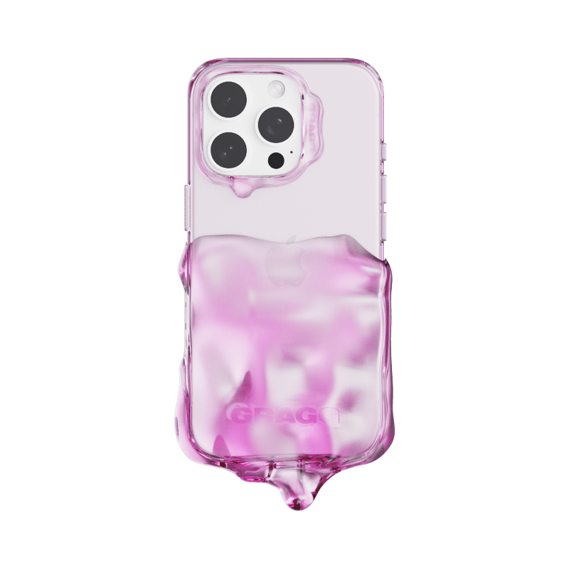 GRAGG (SHAPE CASE) - double layers case - clear pink 1