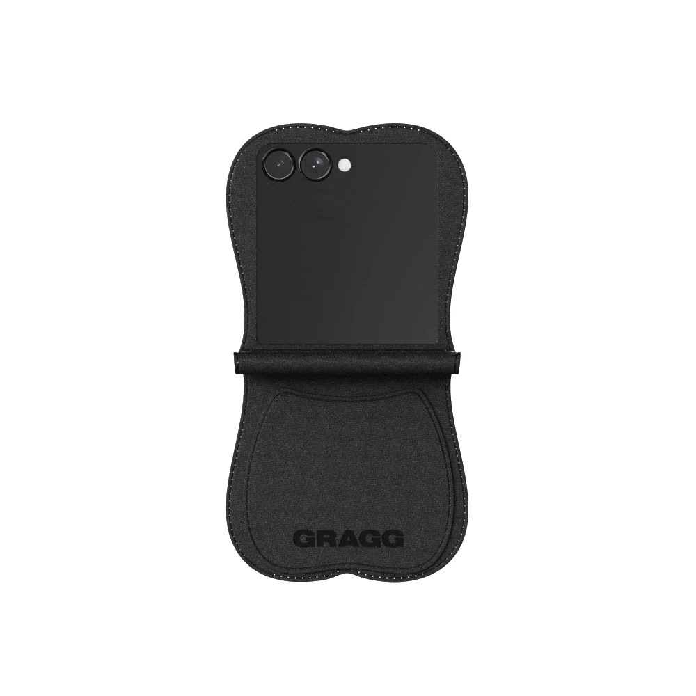 GRAGG (SHAPE CASE) - layered ribbon case - black 2