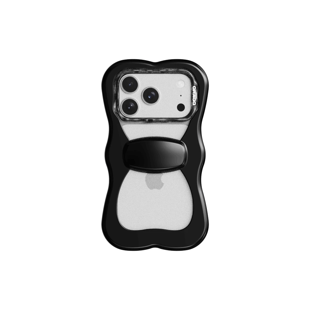 GRAGG (SHAPE CASE) - layered ribbon case - black 3