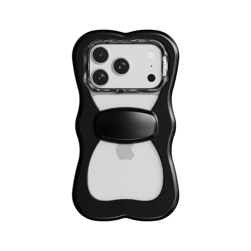 GRAGG (SHAPE CASE) - layered ribbon case - black 2