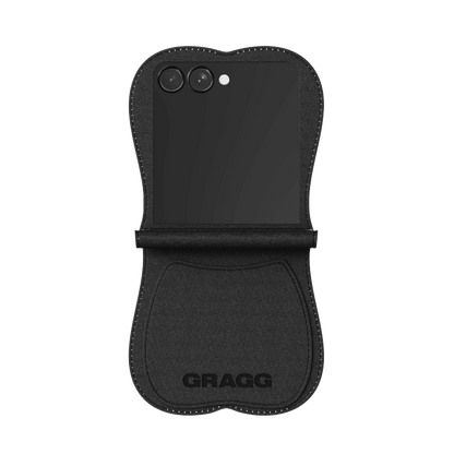GRAGG (SHAPE CASE) - layered ribbon case - black 1